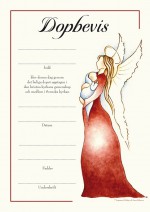 Dopbevis – ängel Dopbevis – ängel