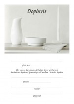Dopbevis – bord Dopbevis – bord