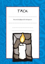 Doptack – ljus (blått) Doptack – ljus (blått)