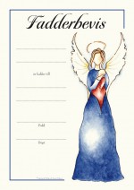 Fadderbevis – ängel Fadderbevis – ängel